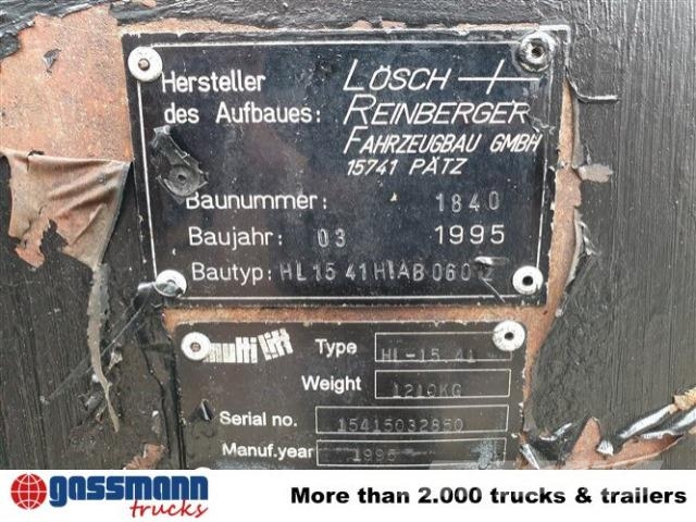 MAN 14.152 F 4x2 BB mit Kran Hiab 060-2 훅 리프트 트럭