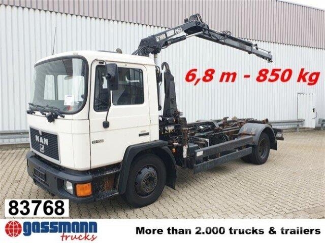 MAN 14.152 F 4x2 BB mit Kran Hiab 060-2 훅 리프트 트럭