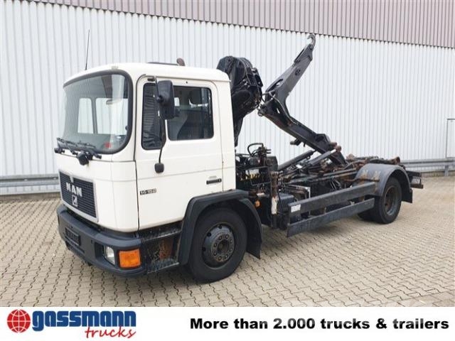 MAN 14.152 F 4x2 BB mit Kran Hiab 060-2 훅 리프트 트럭