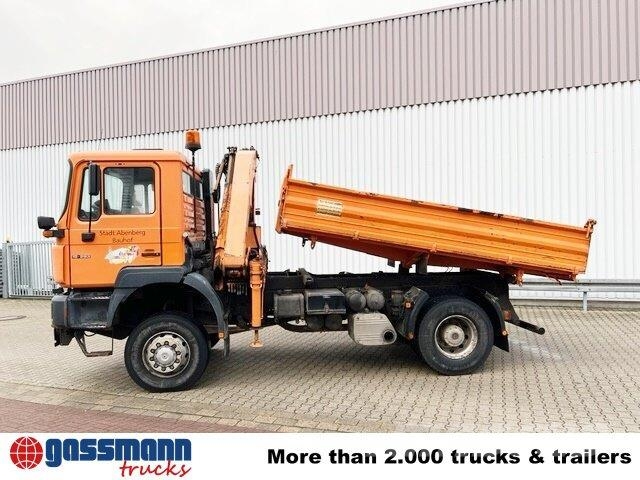 MAN 19.293 4x4 BL, Winterdienstausstattung, Kran Damperli kamyonlar