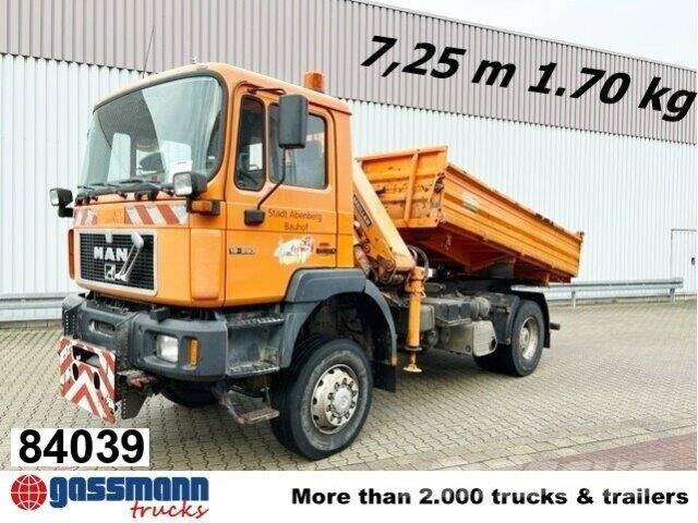 MAN 19.293 4x4 BL, Winterdienstausstattung, Kran Damperli kamyonlar