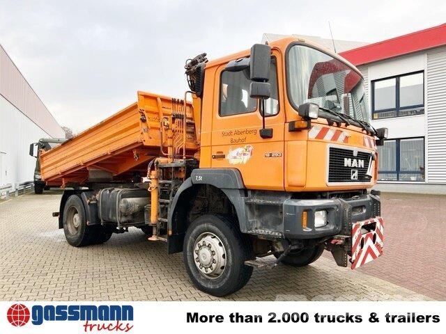 MAN 19.293 4x4 BL, Winterdienstausstattung, Kran Damperli kamyonlar