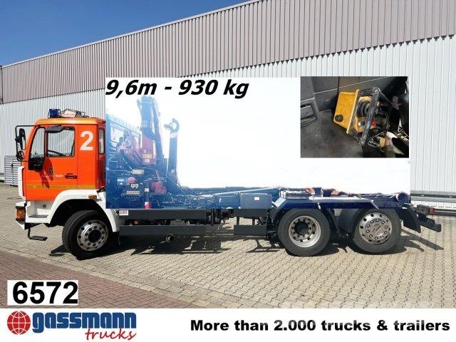MAN 25/18.284 6x2-4 LL,Kran HMF 1113 K3, Funk, 훅 리프트 트럭