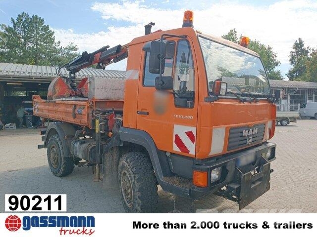 MAN LE 10.220 4x4 BB, Kran Palfinger PKG 7001, Tippbil