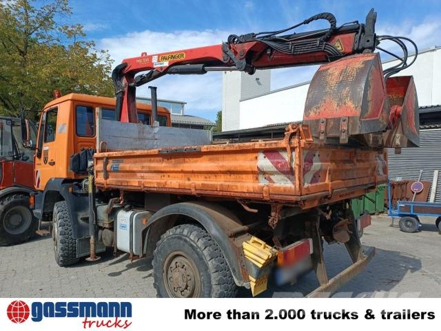 MAN LE 10.220 4x4 BB, Kran Palfinger PKG 7001, Tippbil