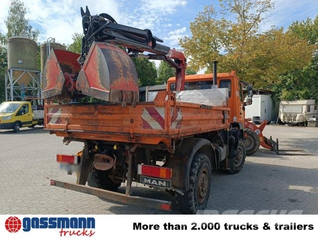 MAN LE 10.220 4x4 BB, Kran Palfinger PKG 7001, Tippbil