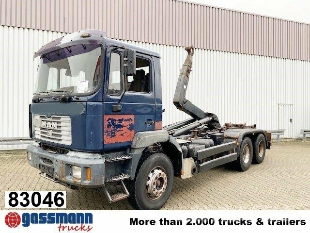 MAN T40 26.364/414 6x4, 6-Zylinder 훅 리프트 트럭
