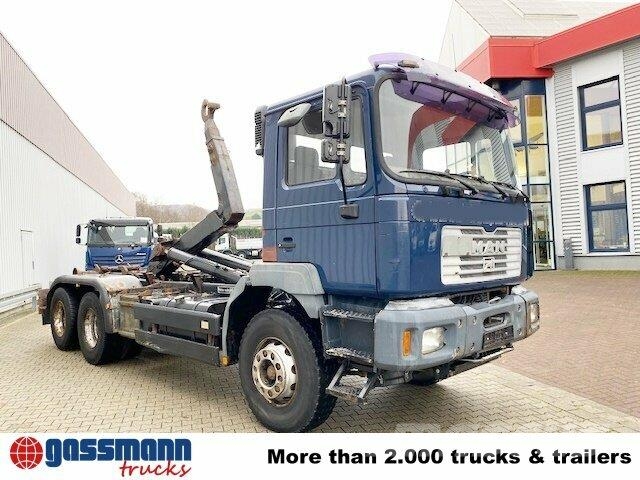 MAN T40 26.364/414 6x4, 6-Zylinder 훅 리프트 트럭