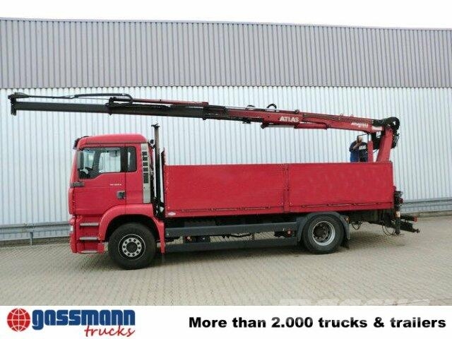 MAN TGA 18.360 4x2, Baustoff, Kran ATLAS 125.1 Φορτηγά Kαρότσα με ανοιγόμενα πλαϊνά
