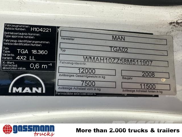 MAN TGA 18.360 LL 4x2, Fahrschule Camiones portacontenedores