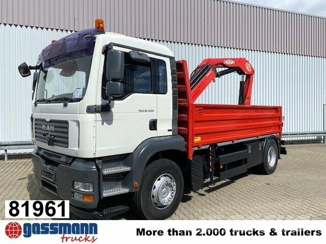 MAN TGA 18.400 4x2 BL Pritsche Heckkran PM17523 Φορτηγά Kαρότσα με ανοιγόμενα πλαϊνά
