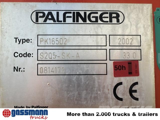 MAN TGA 26.363 6x4 BB, Kran Palfinger PK 16502 C, Camiones bañeras basculantes o volquetes