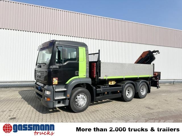 MAN TGA 26.363 6x4 BB, Kran Palfinger PK 16502 C, Camiones bañeras basculantes o volquetes