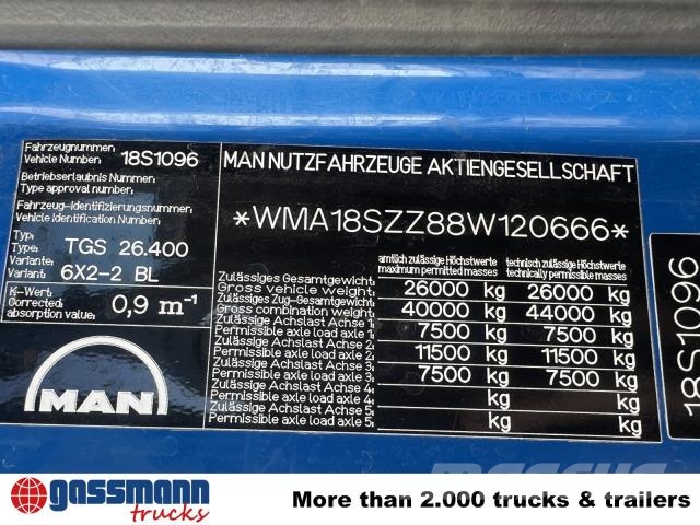 MAN TGA 26.400 6x2-4 BL, A1, Lenk-/Liftachse, ADR, Kamioni cisterne