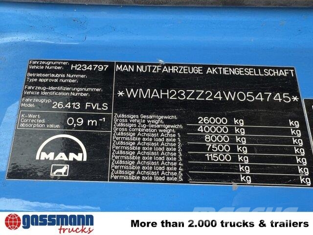 MAN TGA 26.410 6X2/4 BL, Vorlauf Lenk-Liftachse, Absetzkipper