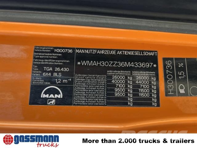 MAN TGA 26.430 6X4 BL Φορτηγά Σασί