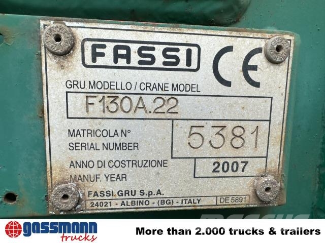 MAN TGA 26.480 6x4H-4 BL, HydroDrive, Kran Fassi F130, Camiones polibrazo