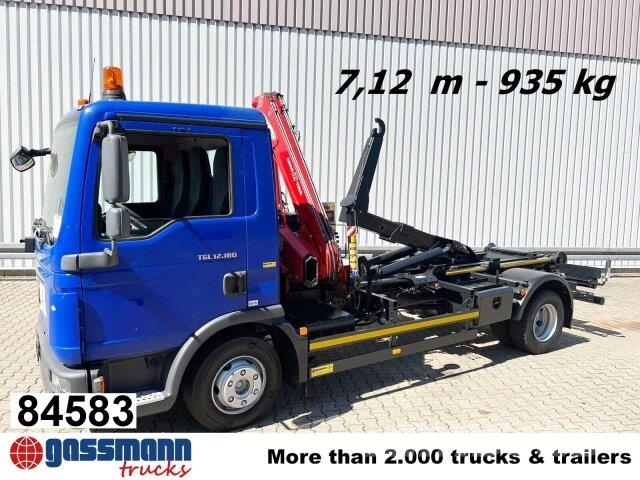 MAN TGL 12.180/210 4x2 BB, City-Abroller, Kran AMCO 훅 리프트 트럭