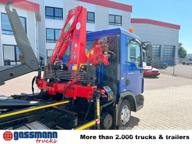 MAN TGL 12.180/210 4x2 BB, City-Abroller, Kran AMCO 훅 리프트 트럭