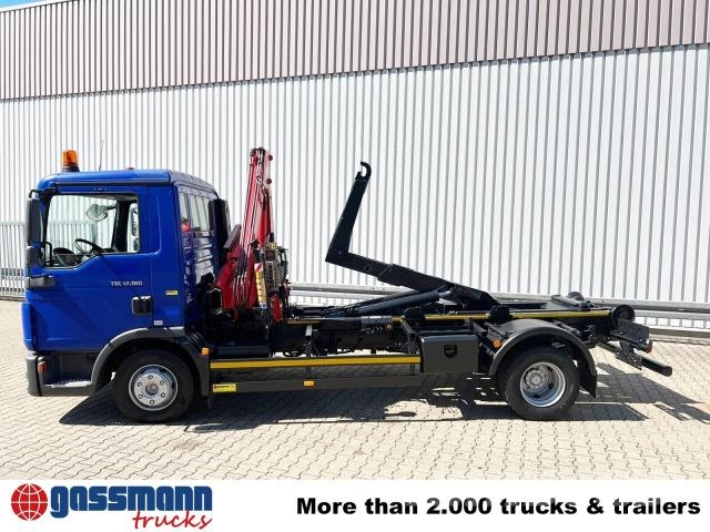 MAN TGL 12.180/210 4x2 BB, City-Abroller, Kran AMCO 훅 리프트 트럭