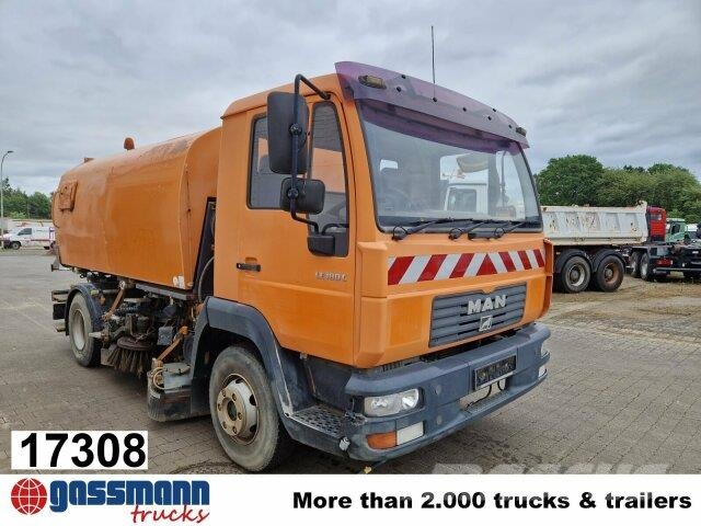 MAN TGL 12.180 , Bucher Kehrmaschine CF 50 Šlavimo technika