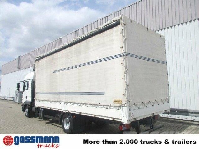 MAN TGL 12.240BL 4x2, mit Kran Hiab 088 mit Funk Φορτηγά Kαρότσα με ανοιγόμενα πλαϊνά