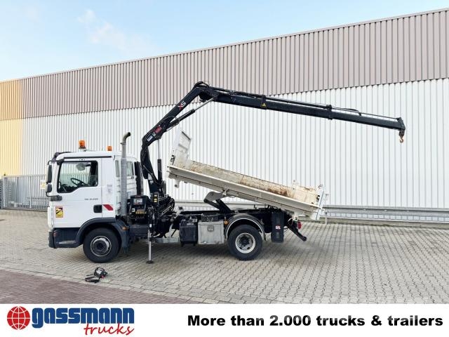 MAN TGL 12.250/340 4X2 BB, Bordmatik, Kran Hiab 066 Damperli kamyonlar
