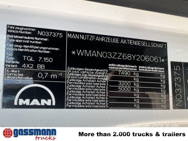 MAN TGL 7.150 4x2 BB mit LBW BÄR 플랫베드/드롭사이드 트럭