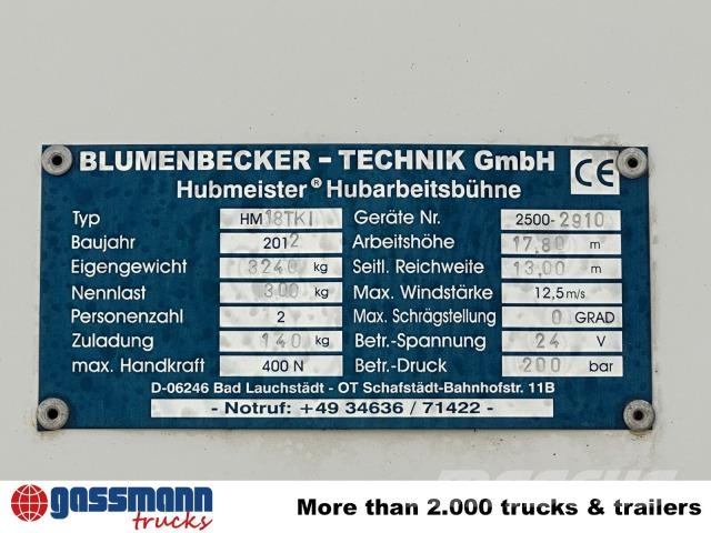 MAN TGL 8.180 4X2 BB, EEV, Blumenbecker Otros camiones