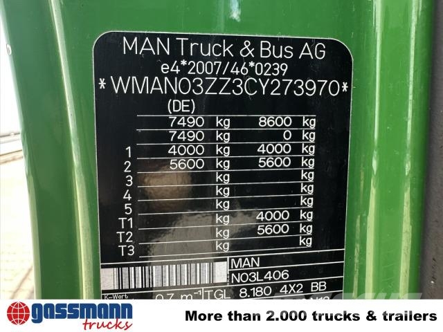 MAN TGL 8.180 4X2 BB, EEV, Blumenbecker Otros camiones