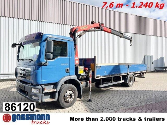 MAN TGM 15.250/340 4X2 BL mit Kran Palfinger PK 11001 플랫베드/드롭사이드 트럭