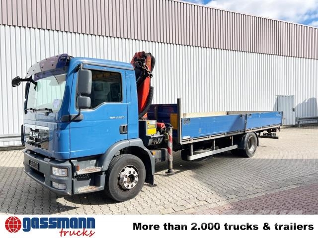 MAN TGM 15.250/340 4X2 BL mit Kran Palfinger PK 11001 플랫베드/드롭사이드 트럭