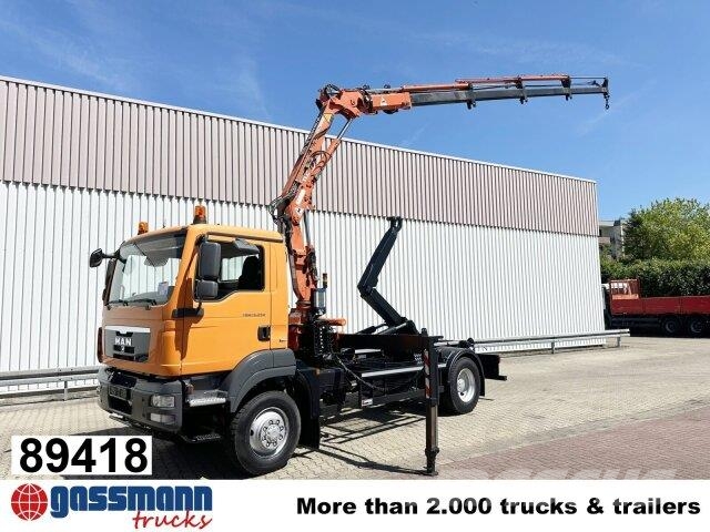 MAN TGM 15.250 4x4 BL, Kran Atlas TLC 75.2-A4L, Funk Hook lift trucks