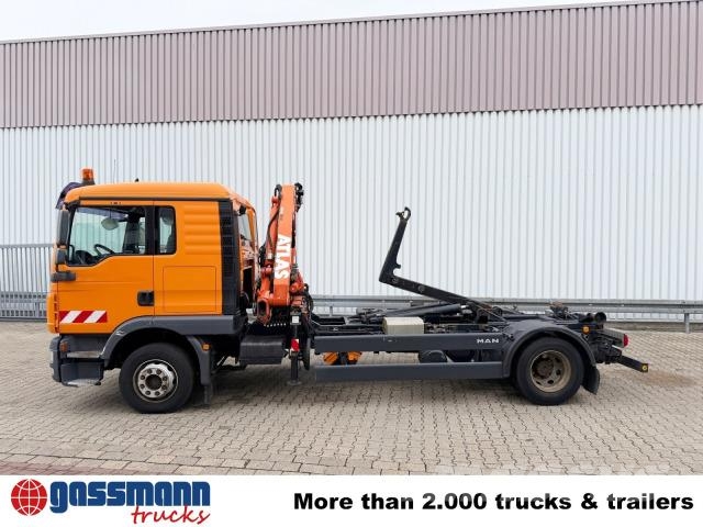 MAN TGM 16.250 4x2 BL, Kran Atlas AK 65.2-A2L, 훅 리프트 트럭