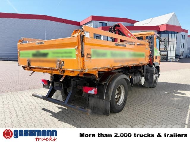 MAN TGM 18.280 4X2 BL, Kran Palfinger PK 10.501D, Camiones bañeras basculantes o volquetes