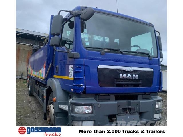 MAN TGM 18.290 4x2 BL, Heckkran Palfinger PK12001L, 플랫베드/드롭사이드 트럭