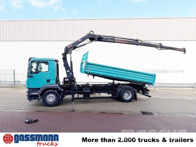 MAN TGM 18.290 4x2 LL, EEV, Kran Hiab XS 111 ES-3 Tipper trucks