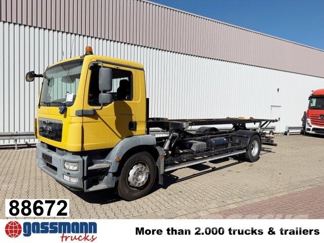 MAN TGM 18.290 4x2 LL, Hydr. Hubrahmen Camiones portacontenedores