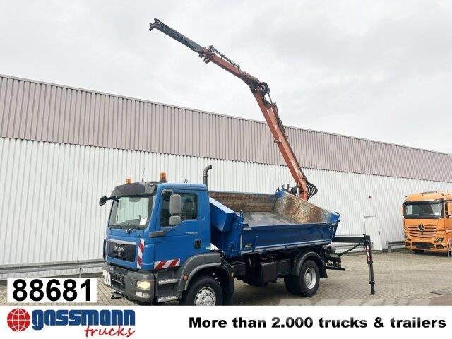 MAN TGM 18.290 4X4 BB, EEV, Heckkran Atlas AK 115.2V, Tipper trucks