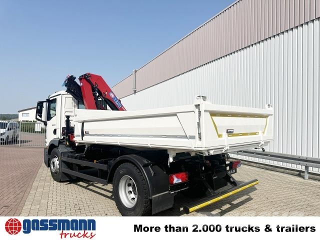 MAN TGM 18.320 4x2, Kran HMF 1320 K3, Funk Tipper trucks