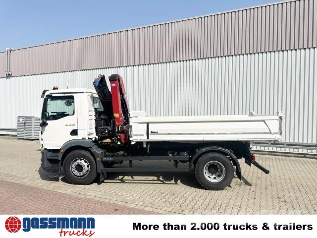 MAN TGM 18.320 4x2, Kran HMF 1320 K3, Funk Tipper trucks