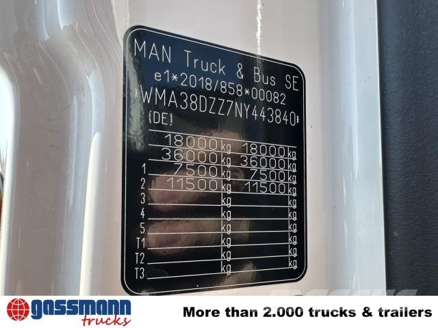 MAN TGM 18.320 4x4 BB, Kran Atlas AK 165.2E-A2, Funk 플랫베드/드롭사이드 트럭