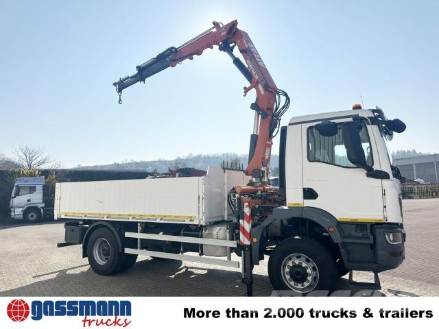 MAN TGM 18.320 4x4 BB, Kran Atlas AK 165.2E-A2, Funk 플랫베드/드롭사이드 트럭