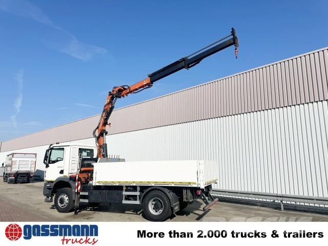 MAN TGM 18.320 4x4 BB, Kran Atlas AK 165.2E-A2, Funk 플랫베드/드롭사이드 트럭