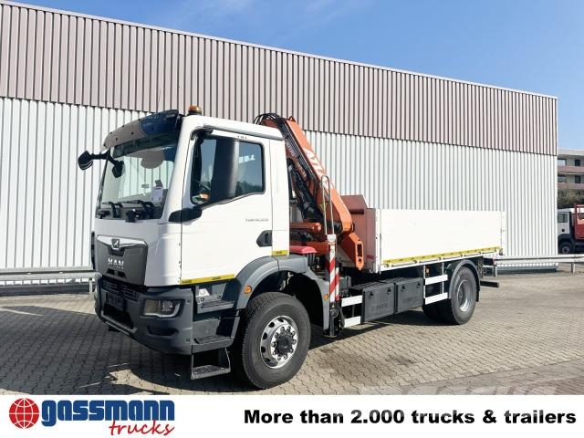 MAN TGM 18.320 4x4 BB, Kran Atlas AK 165.2E-A2, Funk 플랫베드/드롭사이드 트럭