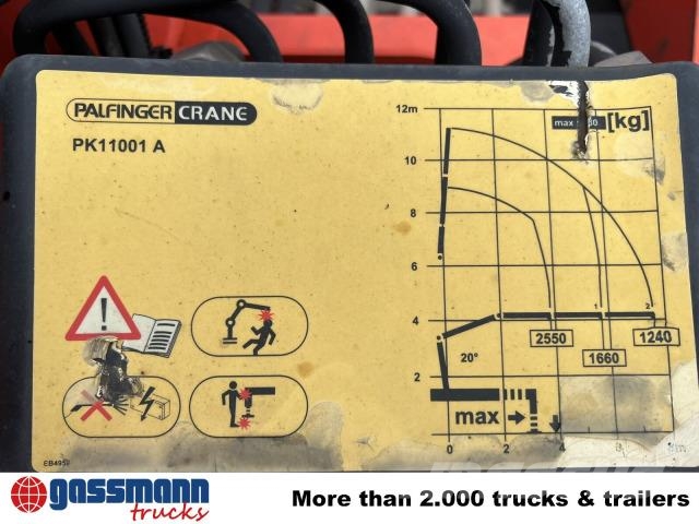 MAN TGM 26.340 6X2-4 LL, Lenk-/Liftachse, Heckkran 플랫베드/드롭사이드 트럭