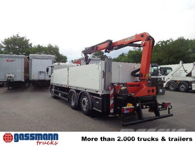 MAN TGM 26.340 6x2-4 LL,Lenk-Liftachse, Heckkran, 플랫베드/드롭사이드 트럭