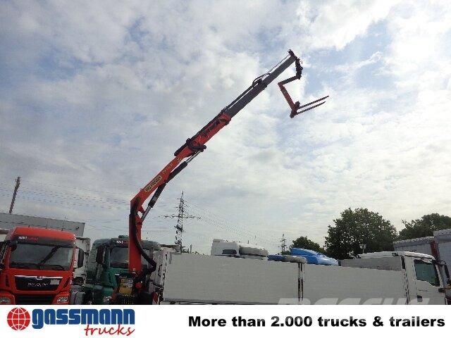 MAN TGM 26.340 6x2-4 LL,Lenk-Liftachse, Heckkran, 플랫베드/드롭사이드 트럭