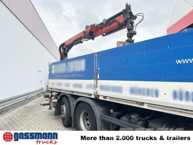 MAN TGM 26.340 6X2-4 LL, Lenk-/Liftachse, Heckkran 플랫베드/드롭사이드 트럭