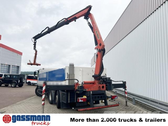MAN TGM 26.340 6X2-4 LL, Lenk-/Liftachse, Heckkran 플랫베드/드롭사이드 트럭